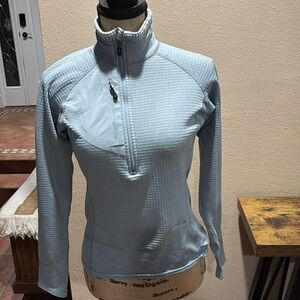 Light Blue Women's Quarter-Zip Performance Sweater